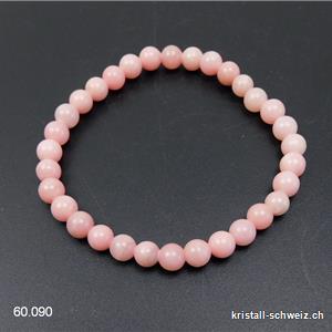 Armband Anden Opal rosa - Chrysopal 6 mm, elastisch 19 cm. Grösse L