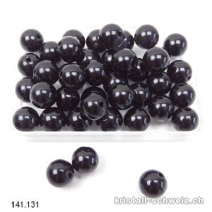 Onyx schwarz, Kugel gelocht 8 mm