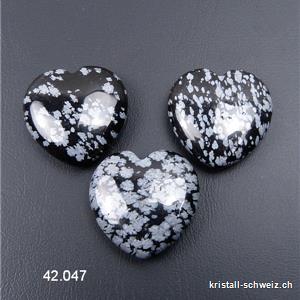 Herz Schneeflocken Obsidian 2,5 cm