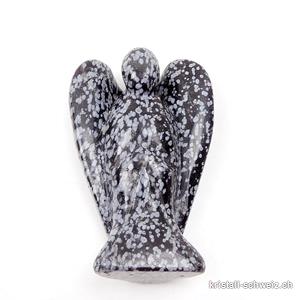 Engel Obsidian - Schneeflocken 7 x 4,5 cm