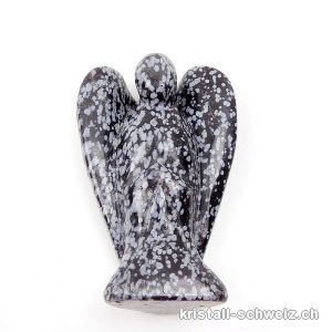 Engel Obsidian - Schneeflocken 7 x 4,5 cm