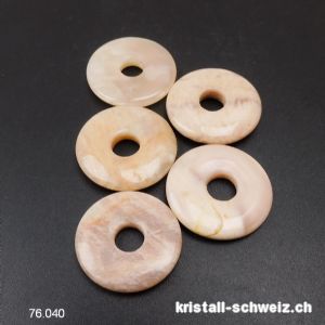 Mondstein hell aus Tansania, Donut 3 cm