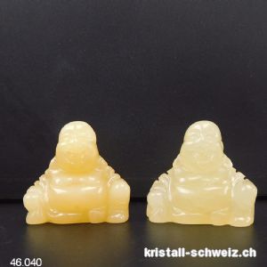 Buddha Calcit gelb 3 cm, Klein