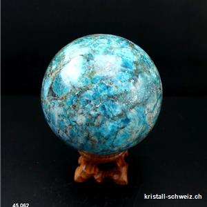 Kugel Apatit blau 8 cm. Einzelstück 853 Gramm