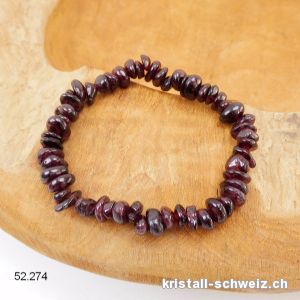 Armband Granat Almandin, elastisch 17,5 - 18,5 cm. Größe S-M