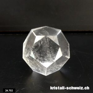 Dodekaeder Bergkristall, Dicke 3,1 cm. Unikat 53 Gramm