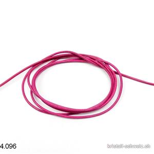 Lederband Rosa-Fuchsia dunkel 1,5 mm / 1 Meter