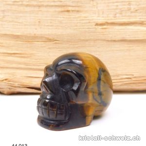 Schädel Tigerauge 5 cm. 90 bis 100 Gramm