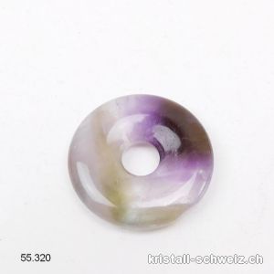Amethyst - Prasiolith, Donut 3 cm
