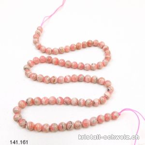 Strang Rhodochrosit 5 - 5,5 mm / 39,5 cm, ca. 74 Kugeln