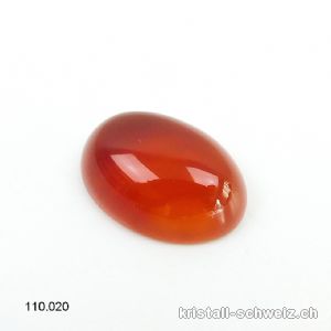 Karneol dunkel, Cabochon 17,5 - 18 x 12,5 - 13 mm, ungebohrt