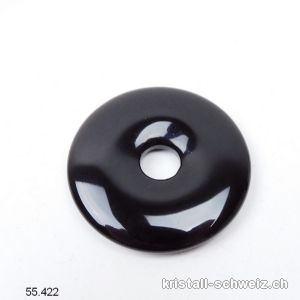 Obsidian schwarz Donut 4 cm. A-Qualität