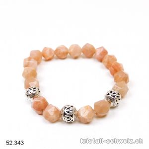 Armband Sonnenstein facettiert 8 mm / 16,5 cm. Grösse S. Sonderangebot