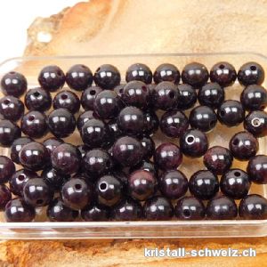 Granat Almandin dunkel, Kugel gelocht 6 mm. SONDERANGEBOT