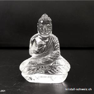 Buddha aus Bergkristall. Einzelstück. AA Qual