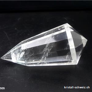 Vogel Doppelender Bergkristall 12 Facetten 8,2 x 3,8 cm. Einzelstück 113 gramm