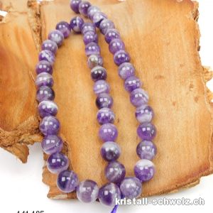 Strang Chevron Amethyst 9,5 - 10 mm / 39 cm, ca. 38 Kugeln. SONDERANGEBOT