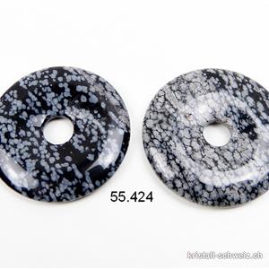 Obsidian Schneeflocken, Donut 4 cm. SONDERANGEBOT