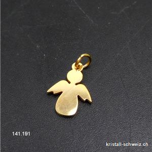 Charm Engel aus Metall vegoldet 1,5 cm, mit offenem Ring