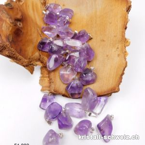 Anhänger Amethyst hell 1,5 - 2 cm an Metallöse
