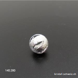 Zwischenteil Perle aus Metall versilbert 10 mm