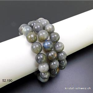 Armband Labradorit - Spektrolit 12 - 13 mm, elastisch 19 cm