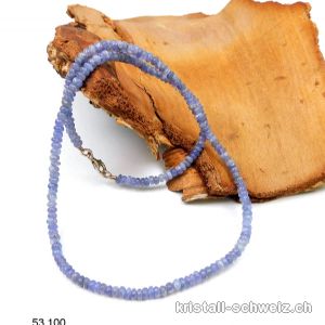 Halskette Tansanit buttons 3-4 mm / 45 cm
