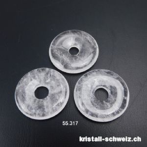 Bergkristall mit Einschlüssen, Donut 3 cm. SONDERANGEBOT
