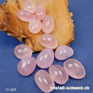 Rosenquarz rund 2,5 - 3,5 cm / 18 bis 24 Gramm. Größe L. A-Qual.  SONDERANGEBOT