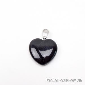 Anhänger Obsidian schwarz Herz 2 cm. SONDERANGEBOT