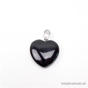 Anhänger Obsidian schwarz Herz 2 cm. SONDERANGEBOT