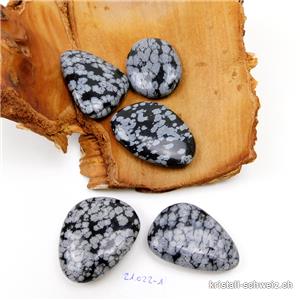 Obsidian Schneeflocken 3,5 - 4 cm. Größe L