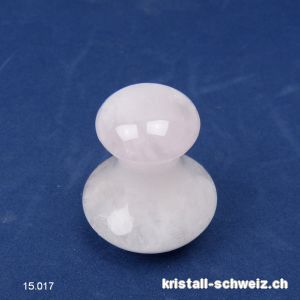 Massagepilz Rosenquarz 4 x 3,5 cm. Sondrangebot