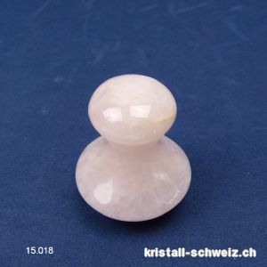 1 Massagepilz Rosenquarz blassrosa ca. 4 x 3,5 cm. Sonderangebot