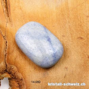 Quarz blau, Antistress rechteckig 4,5 x 3 cm