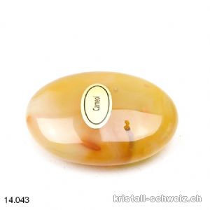 Karneol hell Antistress Linsenstein 4,5 x 3 cm