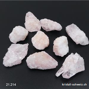 Morganit blassrosa, rohe Kristall 2,5 bis 3,5 cm. M