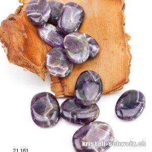 Amethyst Chevron geraucht, flach 4 cm / 17 - 20 Gramm. Grösse L