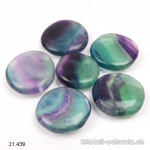 Fluorit Regenbogen flach 3,5 cm / 20 - 24 Gramm