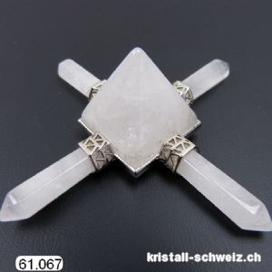 Bergkristall - Quarz weiss, Pyramid Energiespender ca. 9 cm