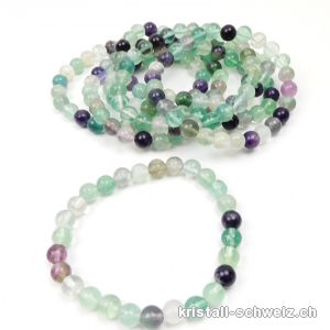 Armband Fluorit grün-lila 8 mm / 21 cm