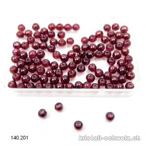 Granat Pyrop, Kugel gelocht 4 mm