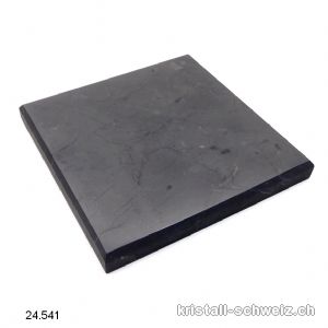 Schungit Platte quadratisch ca. 10 x 10 x 1 cm dick