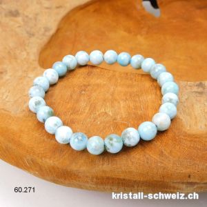 Armband Larimar blau-grün 7 - 7,5 mm, elastisch 18,5cm. SONDERANGEBOT