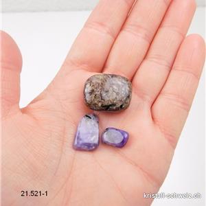Charoit violett-braun. Einzellos 3 Steine / 10 Gramm