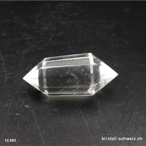 Vogel klein Bergkristall doppelender 12 Facetten, 3,5 x 1,5 cm. Einzelstück