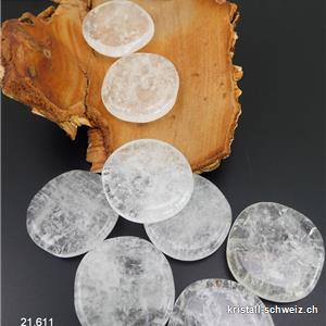Bergkristall transluzent flach ca. 4,5 cm / 40 - 45 Gramm. Grösse XXL