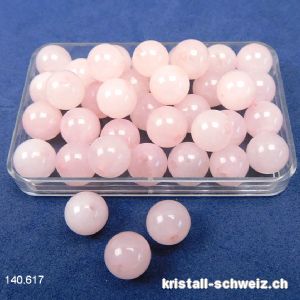 Rosenquarz opak, Kugel gelocht 8 mm