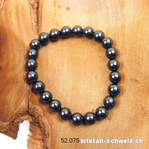 Armband Schungit 8 mm, elastisch 16,5 - 17 cm. Grösse S