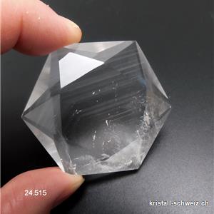 Solomon Siegel Bergkristall MIT FANTOM 4,3 x 5 x dick. 1,2 cm. Unikat 41 Gramm